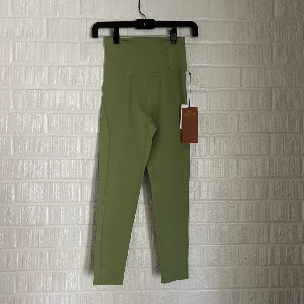 Girlfriend Collective Kiwi High Rise Compressive Leggings XS NWT Green